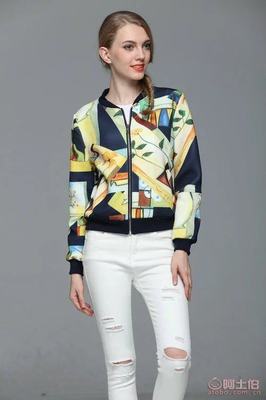 【廠家直銷(xiāo)2016秋冬爆款歐美印花棒球服外套女裝批發(fā)Y12】常熟市服裝城悅衣服飾商行 - 產(chǎn)品庫(kù)