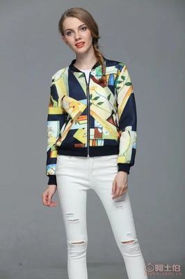【廠家直銷(xiāo)2016秋冬爆款歐美印花棒球服外套女裝批發(fā)Y12】常熟市服裝城悅衣服飾商行 - 產(chǎn)品庫(kù)